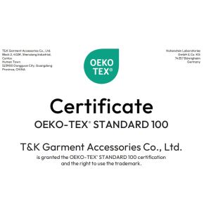T&K Garment Accessories Co.,Ltd Certifications