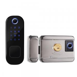 China Anti Rust Tuya Smart Lock Easy Installation Touch Id Door Lock With Key on sale