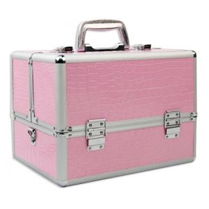 High Durability Makeup Artist Train Case , Portable Cosmetic Organizer Case