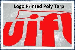 China Custome  Logo Printed Tarpaulin  Printed Logo Tarp for outdoor Use on sale