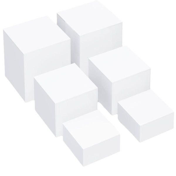 White Acrylic Five-sided Buffet Food Display Stand Cubic Cake And Dessert Display Stand For Wedding or Family Parties