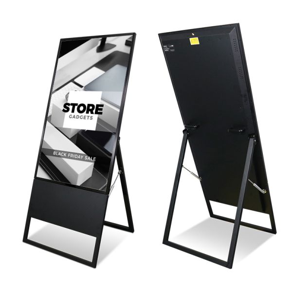 55 inch 1000 nits window front LCD display android system with content management software
