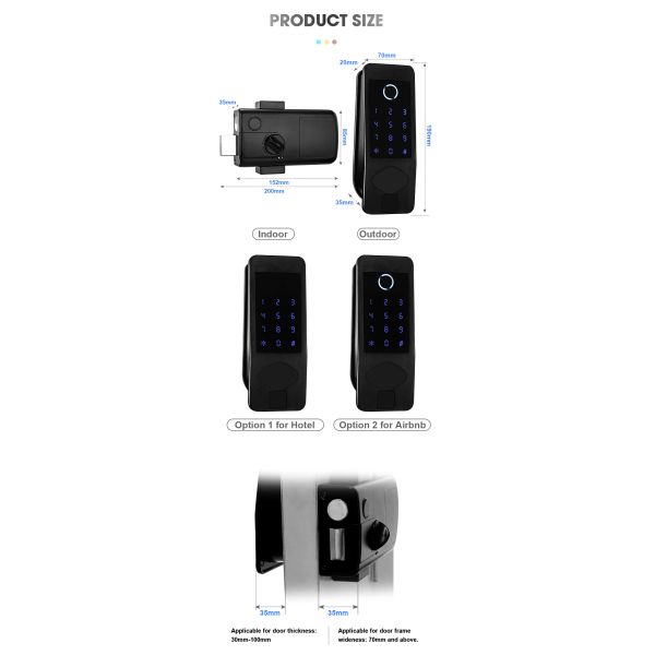 B3-15 smart electric waterproof remote control virtual bit code automatic door lock