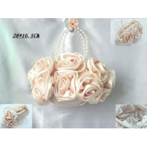 Cheap Satin material beautiful ladies clutch bag with fashion flower shape G20189 for sale