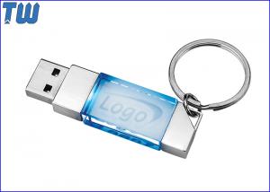 China Slim Crystal 3D Branding 2GB USB Memory Stick Thumb Drive Free Key Ring on sale