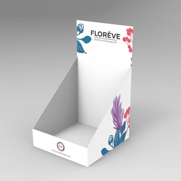 Customized Countertop Stands Cardboard Facial Mask Display Stand For Retail Store