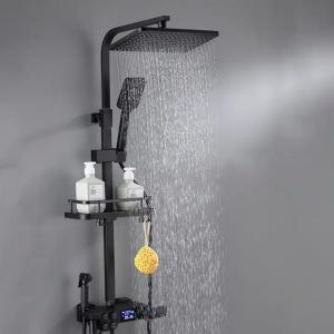 Cheap Wall Mounted Bathroom Shower Tap Set Digital Thermostatic Shower Faucet Set for sale