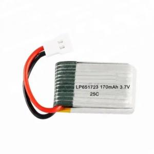 Cheap Lithium Polymer Batteries 651723 3.7v 150mah 170mah Lipo Battery KC UL1642 IEC62133 Drones Mini RC Helicopter for sale