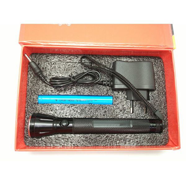 G-806 Rechargeable Type with 2 AA Batteries LED Torch Flashlight