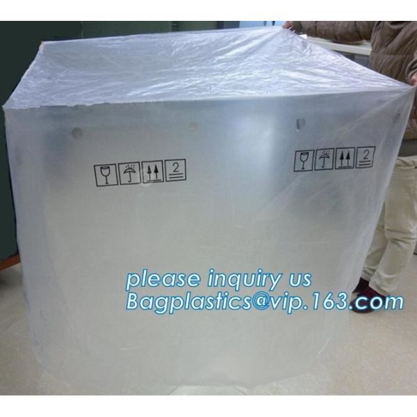 top covers clear plastic window covers printed pallet covers, Jumbo PE Plastic Type Reusable Pallet Cover, Gusseted Side