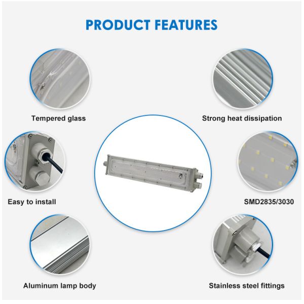 Outdoor Explosion Proof Linear Light Wall Mounted ODM