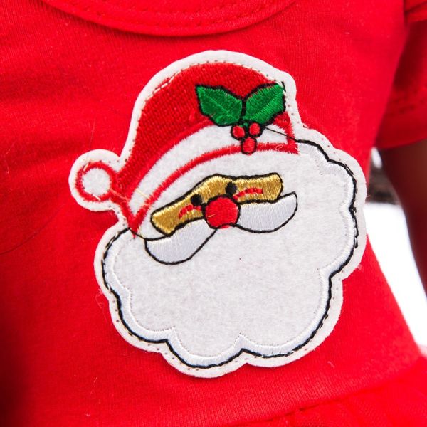 Wholesale Girls and Doll dress clothing Santa Claus embroidery for 45cm 50cm 60cm Dolls Girl Doll Dress