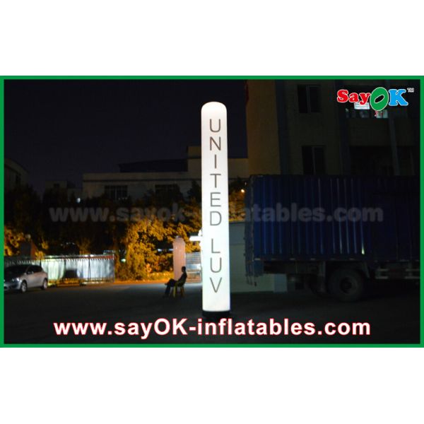 Outdoor Inflatable Lighting Decoration Led Long Tube Air Pillar Balloon For Wedding