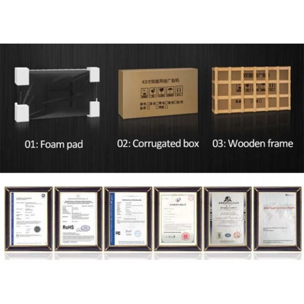 Ceiling Lifting Double Sided LCD Video Wall Panel LCD Advertising Digital Signage