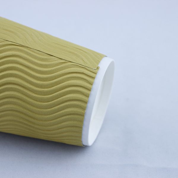 Double Wall Disposable Ripple Coffee Cups With Lids Biodegradable