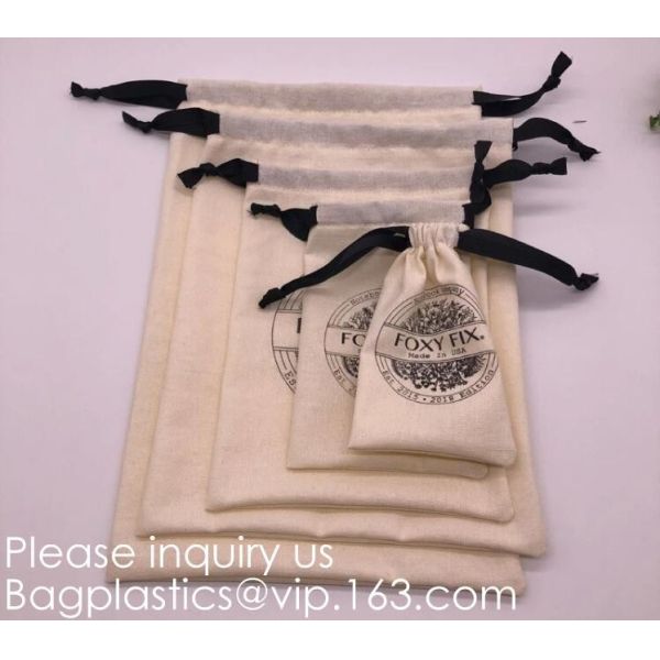 Natural Beige Thick Canvas Drawstring Pouches Produce Bags Muslin Bags Gift Bags Sacks Sachet Bags for Jewelry Candy Fav