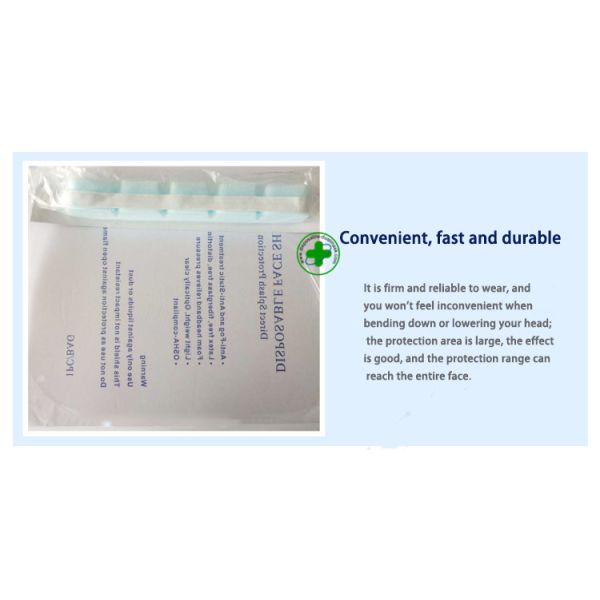 32cm * 22cm Protective Face Shield Direct Splash Protection Plastic Face Shield