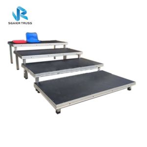 Anti Slip Stage Equipment Adjustable Height Catwalk Glass Plywood Floor