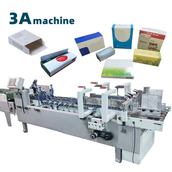 Function 3 Bottom Lock Dual- Automatic Gluing Machine for Cardboard and Corrugated Boxes