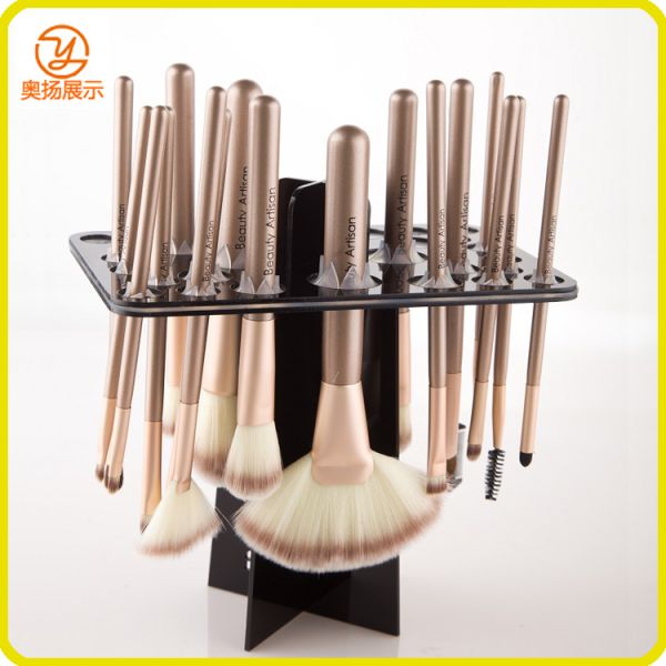 black rectangle acrylic brush dryer for makeup brush drying