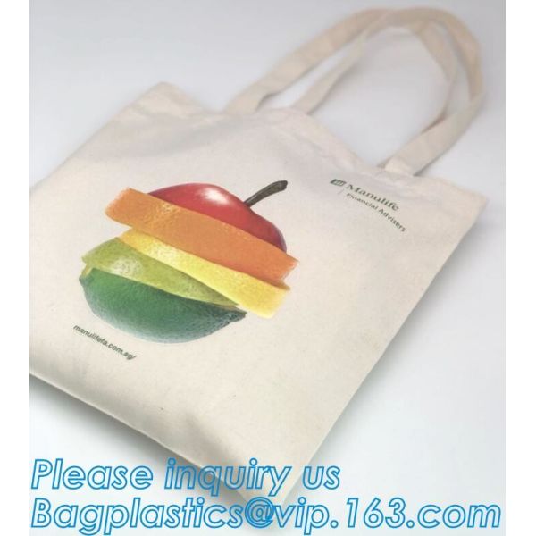 Custom silk screen printed Cotton material handle style blank natural cotton canvas bag without logo bagplastics bagease