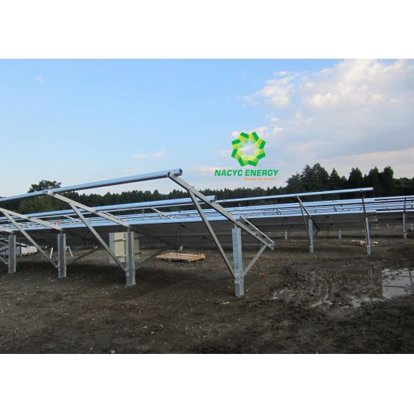 AL 6005-T5 Aluminum Solar PV Mounting Systems Hot Dip Galvanized Steel