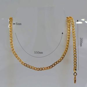 Trendy Men & woman Jewelry Necklace & Bracelet Jewelry 18K Real Gold Plated