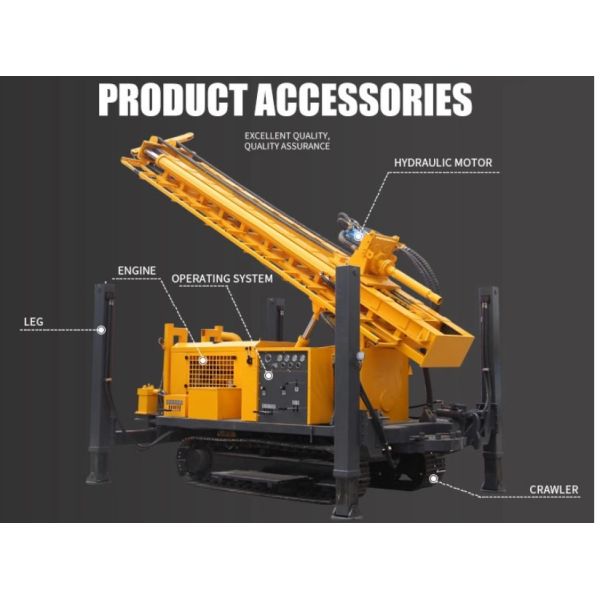Gold Mining Core Sample Crawler Pneumatic Borewell Machine
