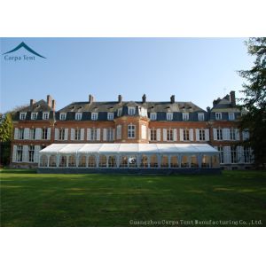 Cheap 200 People Royal Large Wedding Tents Soft PVC Wall With Clear Windows for sale