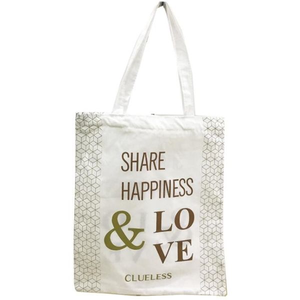 Custom silk screen printed Cotton material handle style blank natural cotton canvas bag without logo bagplastics bagease