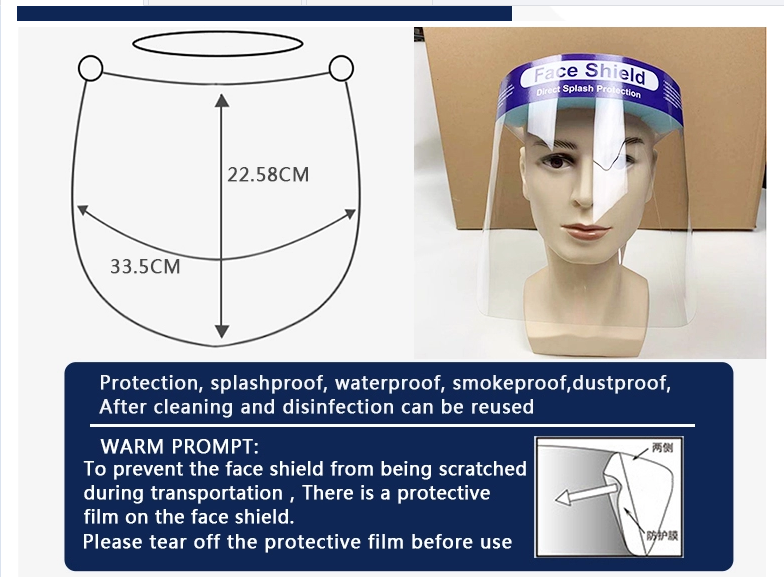 Polycarbonate Adjustable Hard Face Shield Hat Ppe Visor