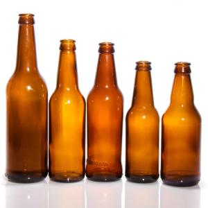 Cheap Custom Label Beer Bottle Amber Clear Green Glass Bottle Beer Container for sale