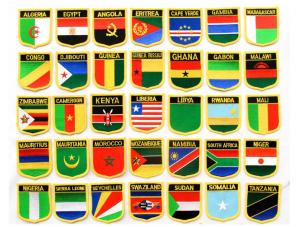 Cheap OEM Sew On Twill Small Country Flag Patches For Jackets Shirts for sale