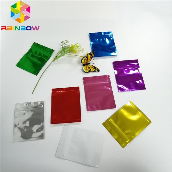 Three Side Seal Foil Pouch Packaging Metalized Resealable Zipper For Tea / Milk Powder