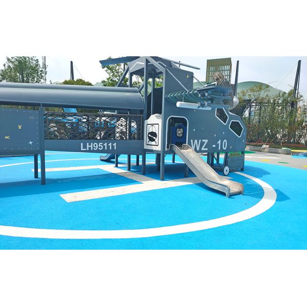 Blue Safety Playground Rubber Tiles Sound Absorbing For Children