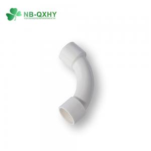 China Plastic White PVC Flexible Electrical Conduit Elbow Bend Pipe Fitting on sale
