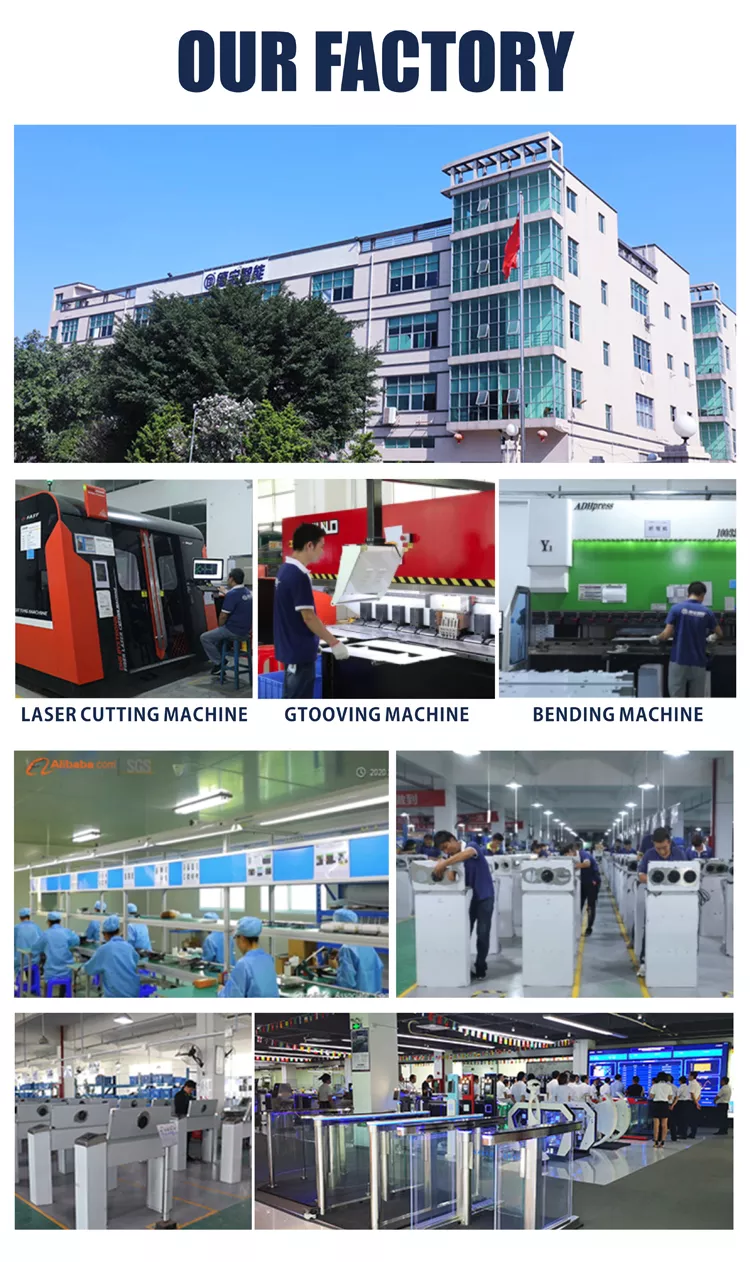 Fully Automatic Pedestrian Barrier Gate Electronic Access Control Speed Gate Turnstile