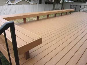 Weather Resistance Composite Wood Park Bench With Wood Plastic Composite Material