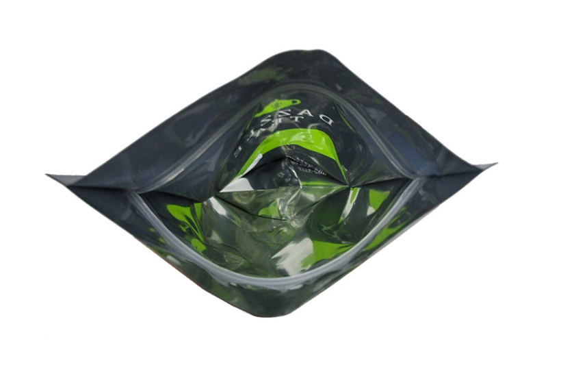 Stand Up Zipper Plastic Pouch Standup Bag with transparent window For Food Packaging