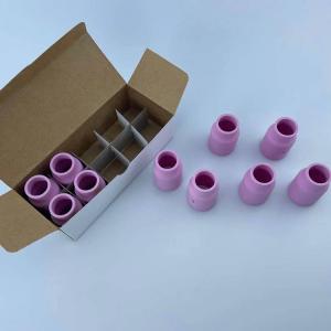Cheap 10Pcs TIG Welder Torch Accessories for Welding Pink Large Gas Lens Cup Alumina Nozzle for sale