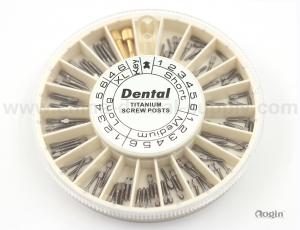 Metal oral dental post and core , tooth implant screw ISO CE standards