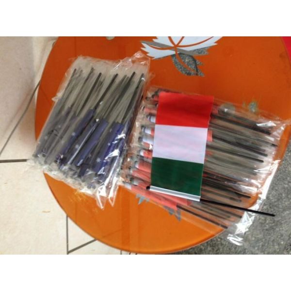 Custom Hand Waving Flags with Solid Flagpole