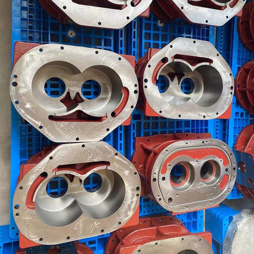 Customized Color Atlas Copco Air End Screw Air Compressor Rotor And Discharge End