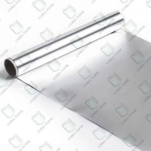 China 93gsm Textured Embossed Aluminum Foil Metallized Paper Embossed For Laminated on sale