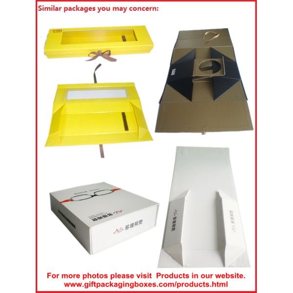 Foldable Magnetic Rigid Gift Boxes / Foil Wine Paper Gift Box