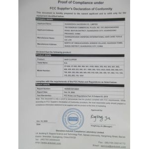 Guangzhou Haozexin Technology Ltd. Certifications