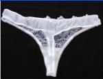Transparent Personalized Sexy Lace Breathable Custom Print Thong Panties For