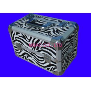 Cheap Zebra Aluminum Cosmetic Cases,Professional Aluminum Cosmetic Train Case for sale