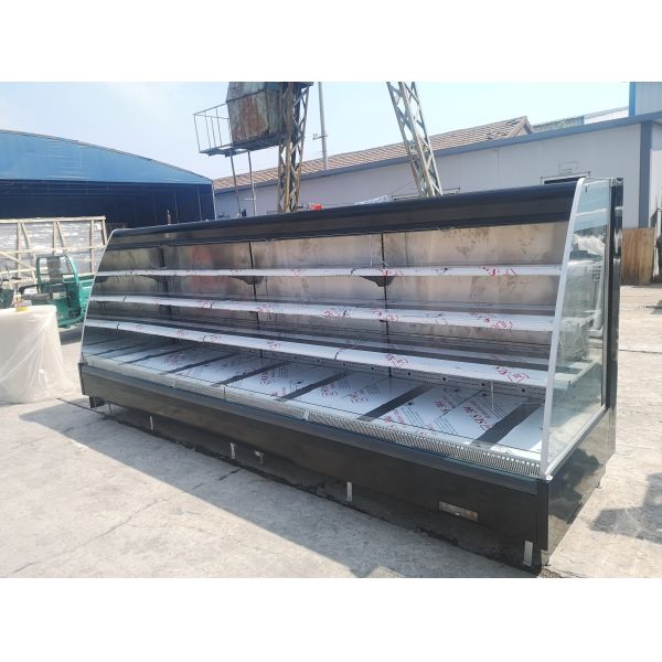 Open Front Multi Deck Chiller Semi High Fruit Vegetables Beverage Display