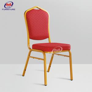 Cheap Personalised Modern Red Fabric Hotel Banquet Chair Metal Frame For Church Hall for sale